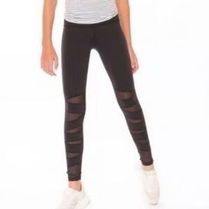 Ivivva Black Kids Leggings with Textured Design